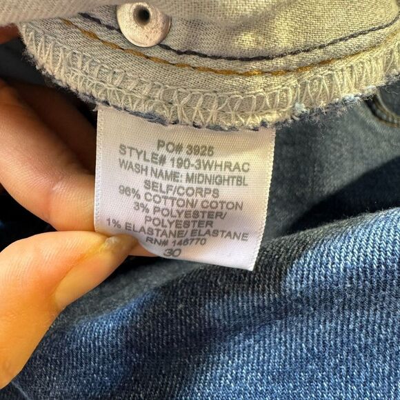 Re/Done Jeans High Rise Ankle Crop Stretch Button Fly ReDone Jeans 30 USA - Picture 7 of 15